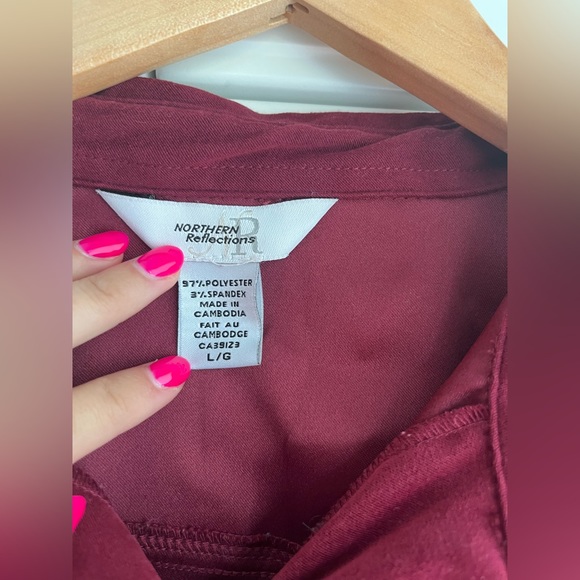 Vintage Suede Oversized Button Down with Floral Embroidery - Picture 5 of 5